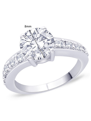 Peora Rhodium-Plated Sterling Silver Ring