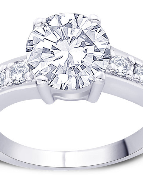 Peora Rhodium-Plated Sterling Silver Ring