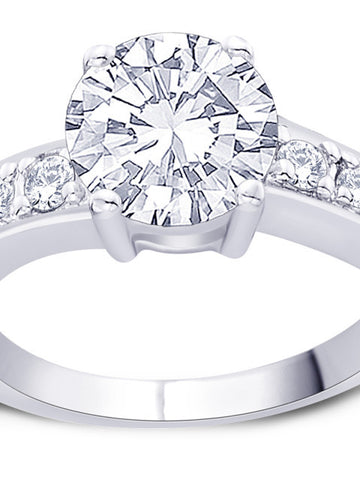 Peora Rhodium-Plated Sterling Silver Ring