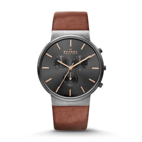 Ancher Leather Chronograph Watch