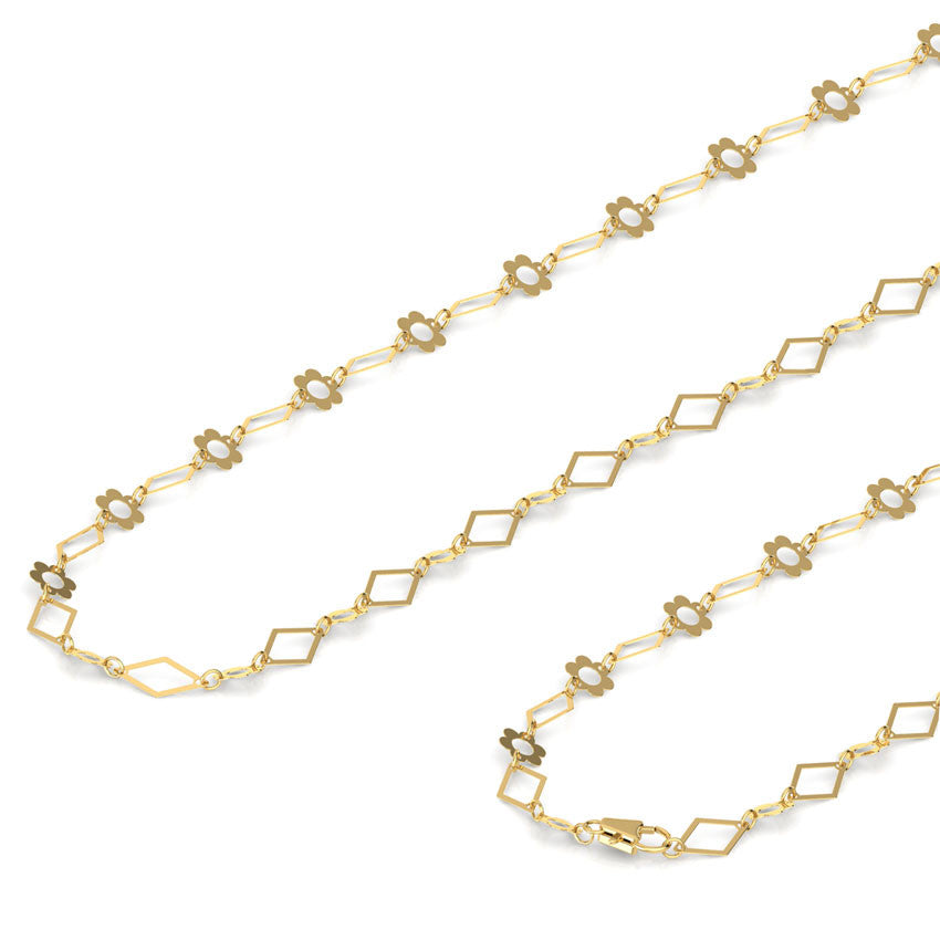 Bloom Cutout Link Gold Chain