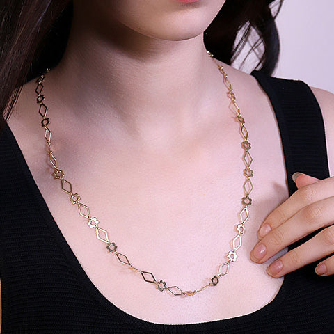 Bloom Cutout Link Gold Chain